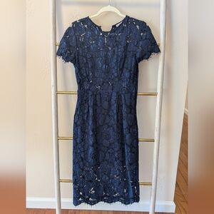 navy lace dress